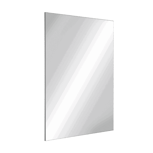 Rectangular stainless steel mirror, h. 600 mm / unbreakable