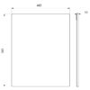 Rectangular stainless steel mirror, h. 600 mm / unbreakable