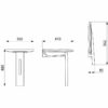 Duschklappsitz mit Fuss, kleine Sitzfläche bei wenig Platz