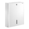 Distributeur d'essuie-mains en acier inoxydable blanc