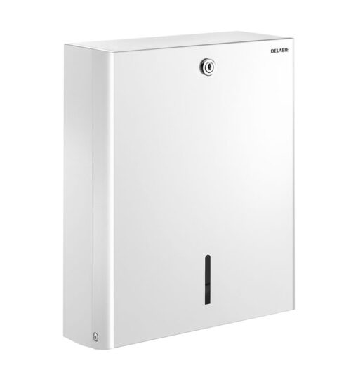 Distributeur d'essuie-mains en acier inoxydable blanc