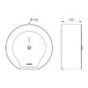 Toilet roll holder for paper roll 400m white coated stainless steel