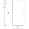 Main courante en forme de L Be-Line® noir, h. 1.130 mm