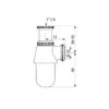 Flaschensiphon G1 1/4 Abl. hori. D32 mm Messing verchromt