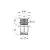 Washbasin waste valve with waterless odour trap