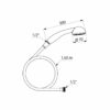 Disposable shower set blue 1500mm, 25 pieces