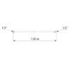 Flexible de douche polyamide noir L1500mm