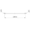 Shower hose BICOLOR PVC metalloplastic smooth L2000mm