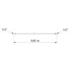 Shower hose SILVER PVC reinforced smooth 850mm
