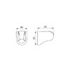 Shower holder wall mounting chrome-plated, swivelling