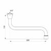 Bocca orizzontale G3/4 L200 H130mm aeratore con DF-Reg.