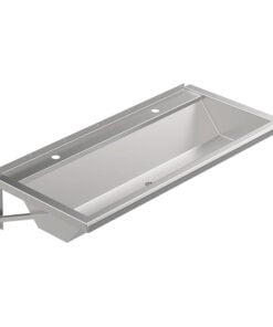 Caniveau de lavage en acier inoxydable 1200 mm pour 2 postes de lavage