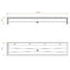 Goulotte de lavage en inox, murale, 4 places de lavage, L. 2400 mm