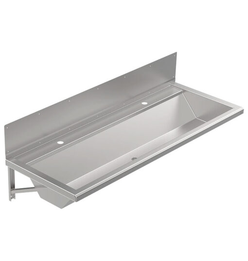 Gouttière de lavage avec paroi arrière 1400