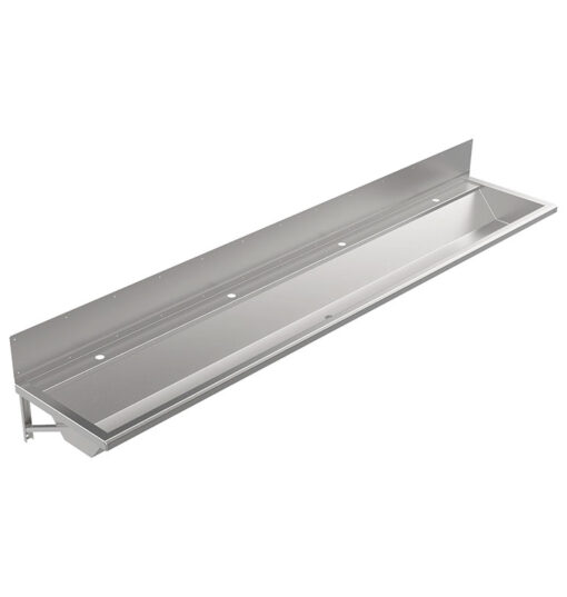 Waschrinne mit Rückwand 2800