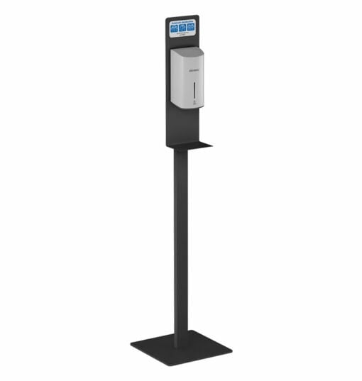 Disinfection column with infrared dispenser
