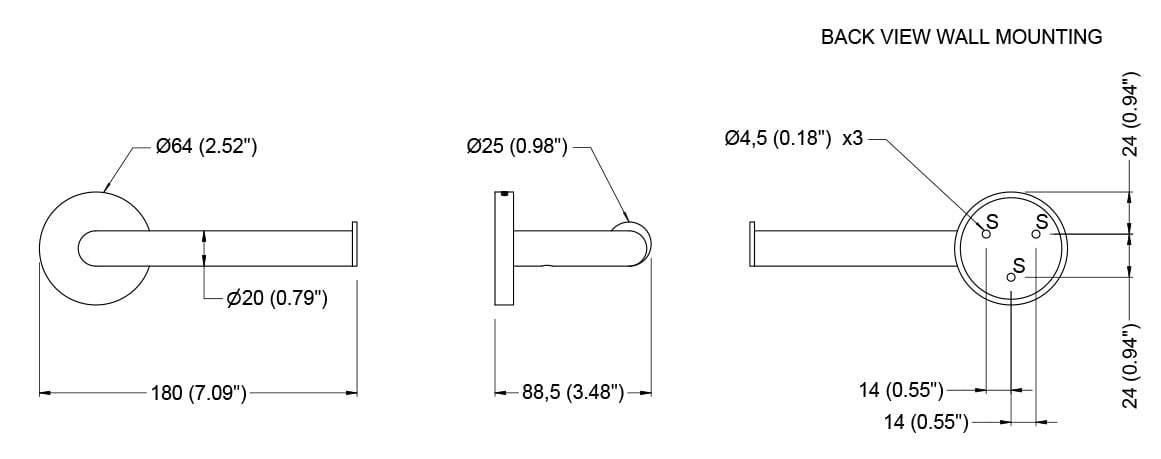 WC-Rollenhalter Edelstahl spiegelpoliert