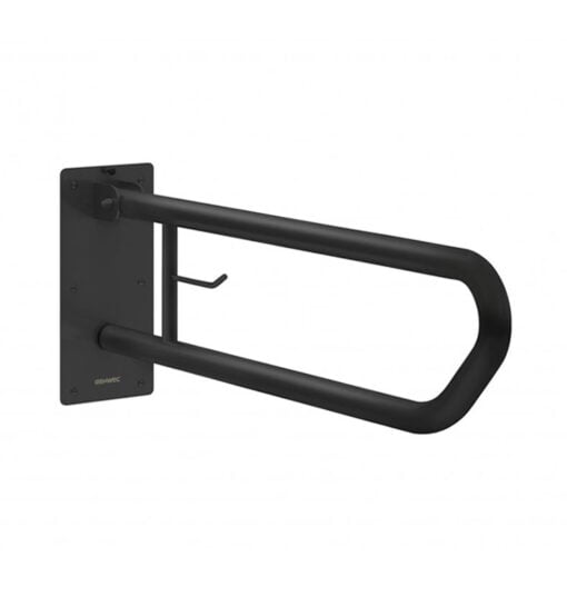 Barre d'appui pliante noire 800 mm