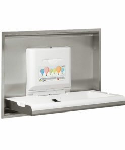 Changing table wall-mounted horizontal open