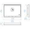 Installazione a parete del fasciatoio Disegno orizzontale