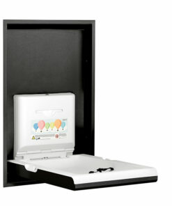 Changing table wall-mounted black vertical open