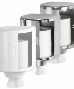 Rollenhandtuchspender Edelstahl | mit Schiebetür