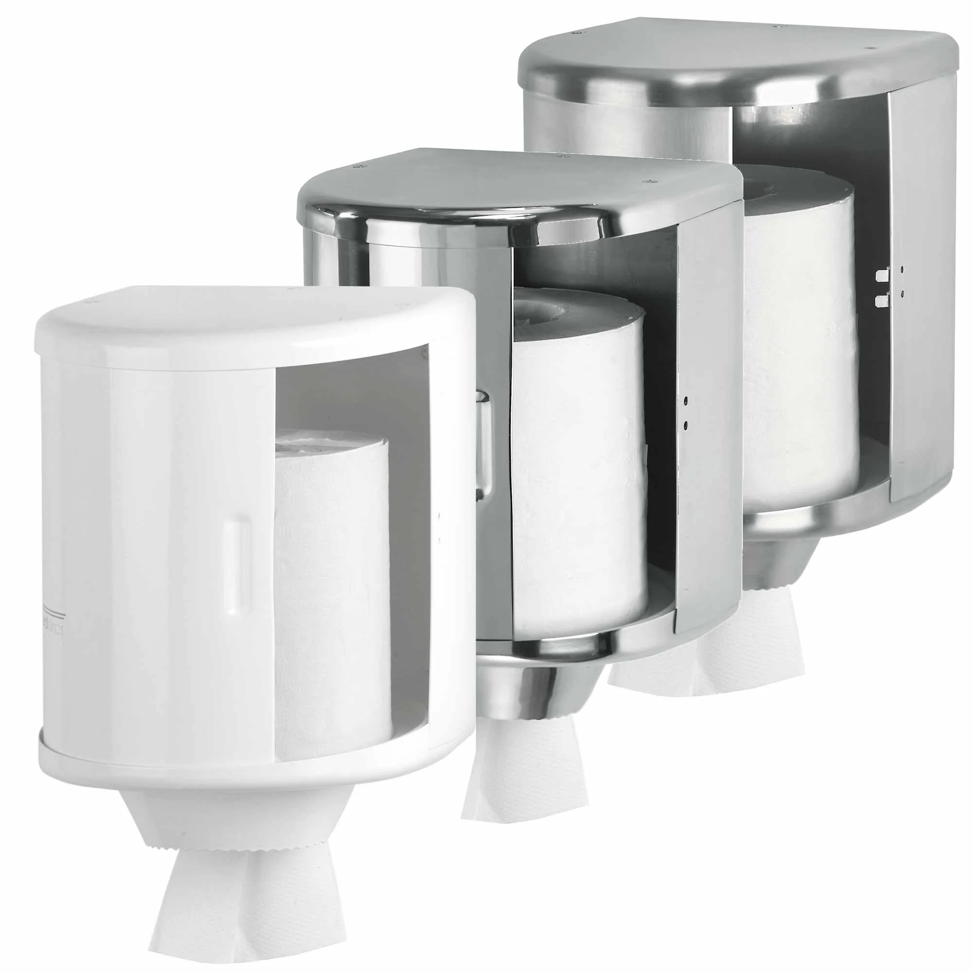 Rollenhandtuchspender Edelstahl | mit Schiebetür