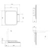 Folding shower seat without backrest