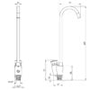 Swan-neck sparkling water dispenser for bottle filling