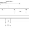 Urinal channel with infra-red flush, l.1800mm