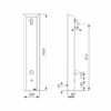 Stainless steel piezo shower panel for hot and cold water with thermostatic mixer