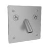 Robusto wall fitting with 2 piezo push-buttons