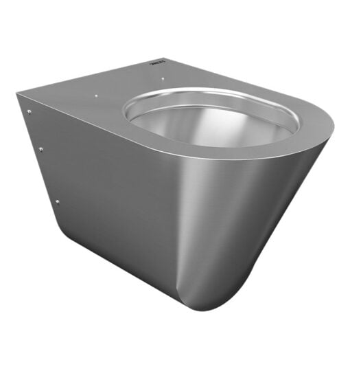 WC aus Edelstahl wandhängend
