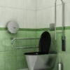 Wandhängendes WC aus Edelstahl, lange Version für PMR