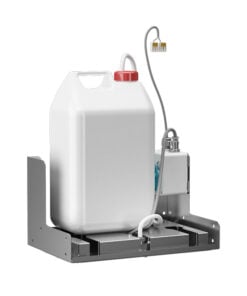Soap dispenser rear mirror mounting