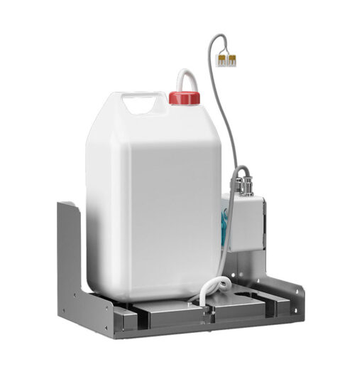 Soap dispenser rear mirror mounting