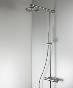 Wall shower stainless steel matt for outdoor use