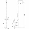 Stainless steel shower (V4A) | for cold and hot water