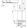 Metrix Waschtisch Selbstschluss Misch-Armatur, Ausladung 102mm