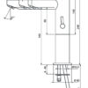 Metrix Waschtisch Selbstschluss Misch-Armatur, Ausladung 132mm