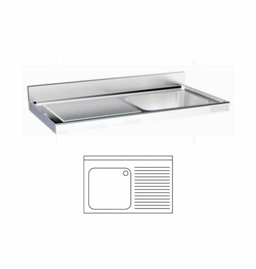 Commercial sink, wall-hung, 1,000x700