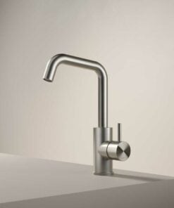 Stainless steel washbasin mixer