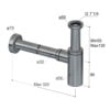 Siphon de lavage en acier inoxydable