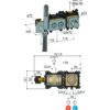 UP-Thermostat-Mischer mit 2 UP-Ventilen und Handbrause
