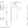 IMP E E Touchless, touchless dispenser for 1000ml Euro bottles