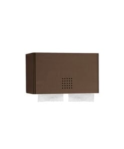 Porte-rouleau double fermé Bronze