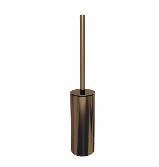 Ensemble brosse WC rond, bronze