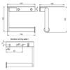 Einfacher WC-Rollenhalter mit Ablage, Kupfer