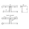 Double porte-rouleau WC avec tablette, cuivre