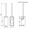 Toilet brush set, round, copper